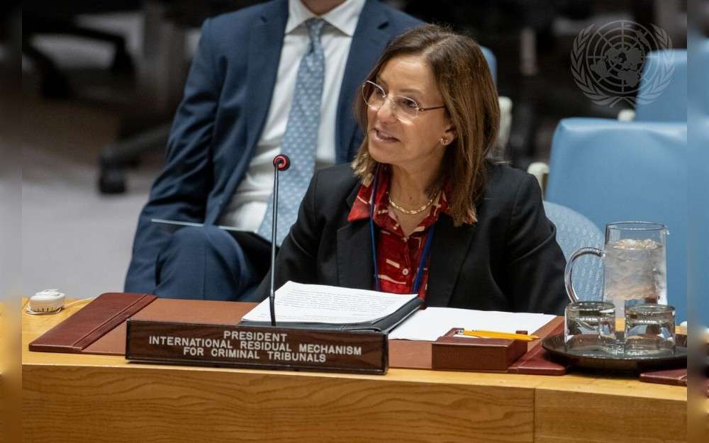 Judge Graciela Gatti Santana, President of the International Residual Mechanism for Criminal Tribunals, briefs the United Nations Security Council meeting on the International Residual Mechanism for Criminal Tribunals (IRMCT).